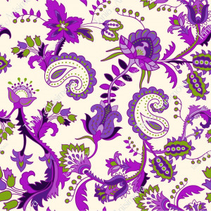 Violet paisley pattern