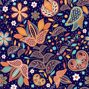 Colorful decorative floral pattern