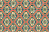 Orange and green geometric ornament