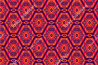 Red and purple geometric ornament