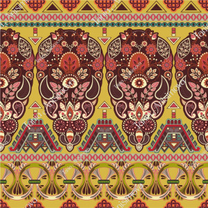 Yellow and orange vertical indian pattern
