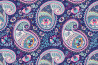 Blue, pink, violet Paisley pattern