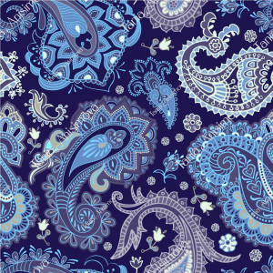 Dark blue Paisley pattern