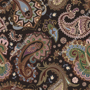 Vintage dark Paisley pattern