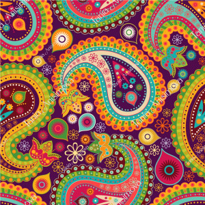 Colorful stylized Paisley pattern